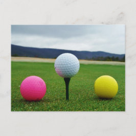 Färgad Golf Bollar, bergsgaranti Vykort