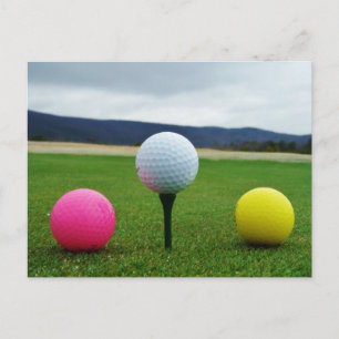 Färgad Golf Bollar, bergsgaranti Vykort