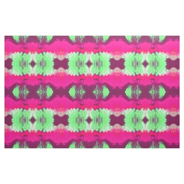 Färgad grönt och rosa tyg (Fat Quarter)
