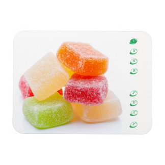 Färgad Gummy Square Sweets Magnet