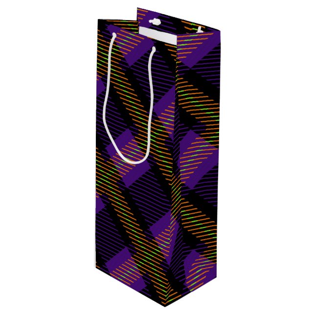 FÄRGAD HALLOWEEN PLAID MÖNSTER (Framsidan Vinklad)