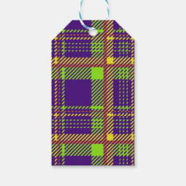 FÄRGAD HALLOWEEN PLAID MÖNSTER PRESENTETIKETT