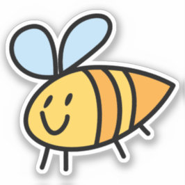Färgad Hand plockade Bee Anpassningsbar-cut vinylS Klistermärken