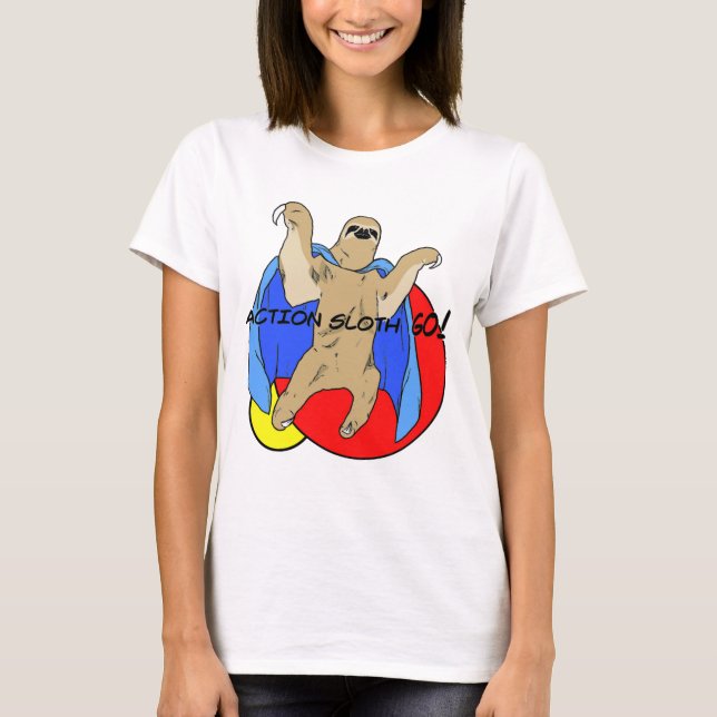 Färgad handlingSloth T Shirt (Framsida)