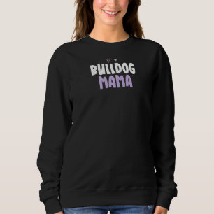 Färgad Heart Bulldog-Mamma T Shirt