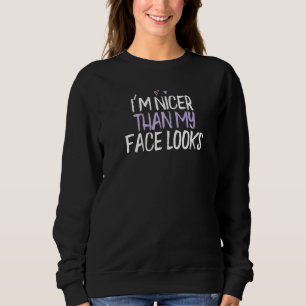 Färgad Heart jag är Nicer Than Ansikte verkar säga T Shirt