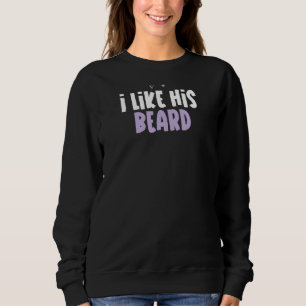 Färgad Heart Jag gillar att hans skägg säger 1 T Shirt