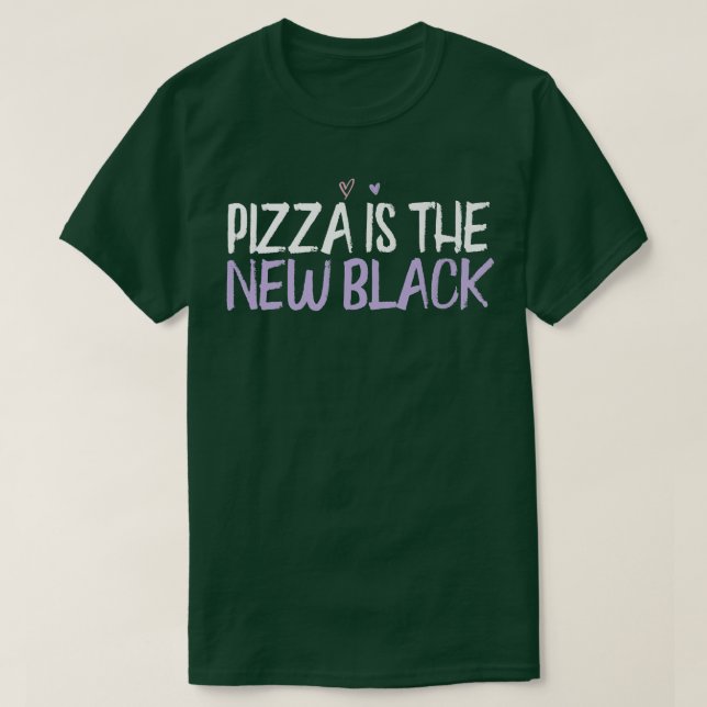 Färgad Heart-nuny Pizza är det nya svarta ljudet T Shirt (Design framsida)
