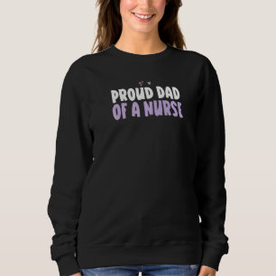 Färgad Heart stolt Pappa i en sjuksköterska som sä T Shirt