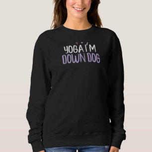 Färgad Heart Yoga Jag är nere Hund Say Joke T Shirt
