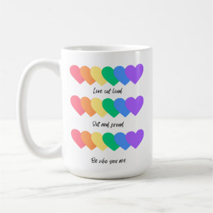 Färgad Hearts inspiration Coffee Mugg