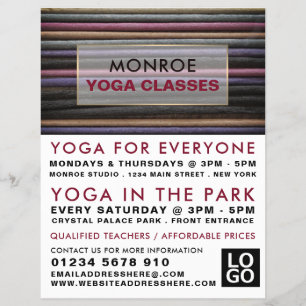 Färgad Incense, Yoga Class Advertising Reklamblad