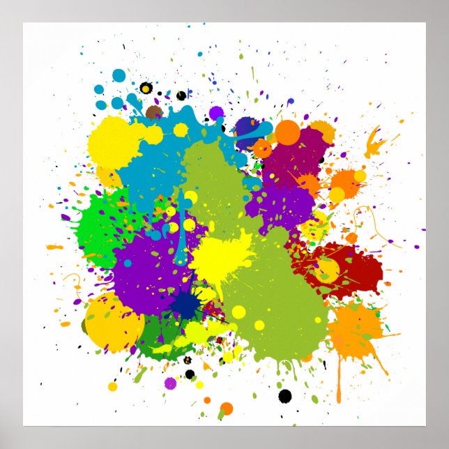 Färgad Inky-mallar Poster (Framsidan)