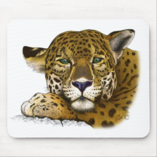 Färgad jaguar musmatta