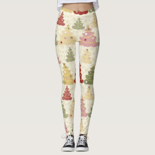Färgad julgran leggings