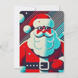 färgad Jultomten rik röd bakgrund Julkort