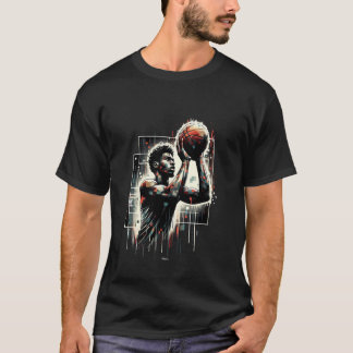 FÄRGAD JUMP SKOTT DRIPPANDE AKVARELL BASKET AR T SHIRT