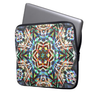 Färgad Kaleidocope med struktur som ser ut som can Laptop Fodral