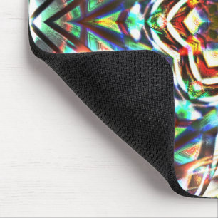 Färgad Kaleidocope med struktur som ser ut som can Musmatta