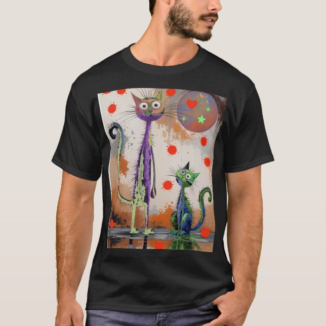 färgad kattunge t shirt (Framsida)