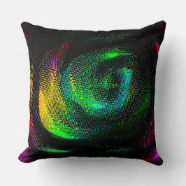 Färgad konstig spiral med tidningspapper som påver kudde