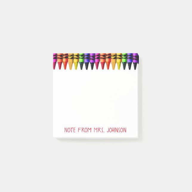 Färgad Kritor Watercolor Post-it Notes Block (Framsida)