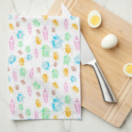 Färgad Kryp Tea Towel Kökshandduk