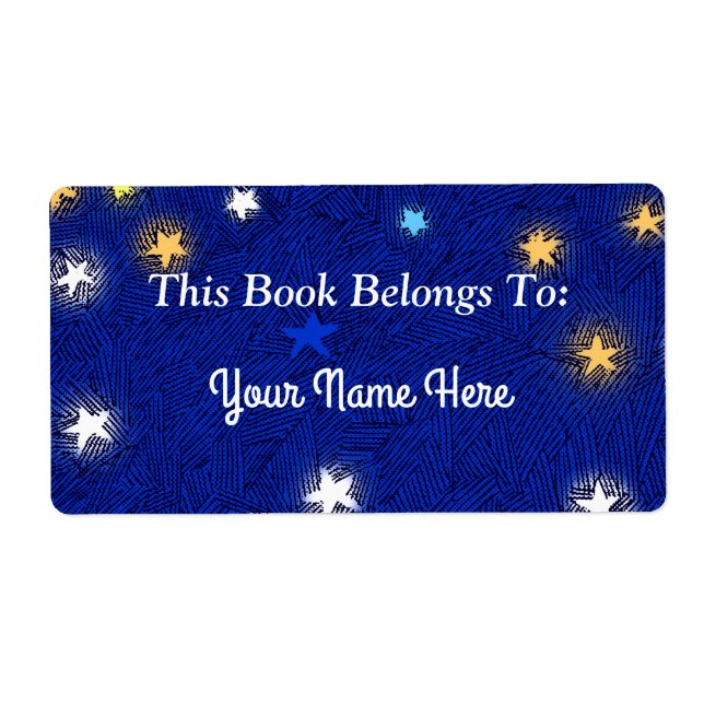 Färgad - kvällsstjärnor - Anpassningsbarnas boknin Fraktsedel (Framsidan)