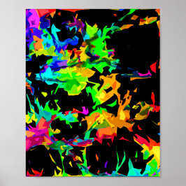 Färgad lågor poster