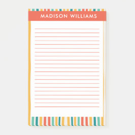Färgad Linjer anteckningar Post-it Block
