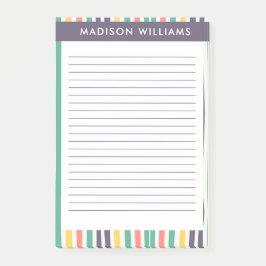 Färgad Linjer anteckningar Post-it Block