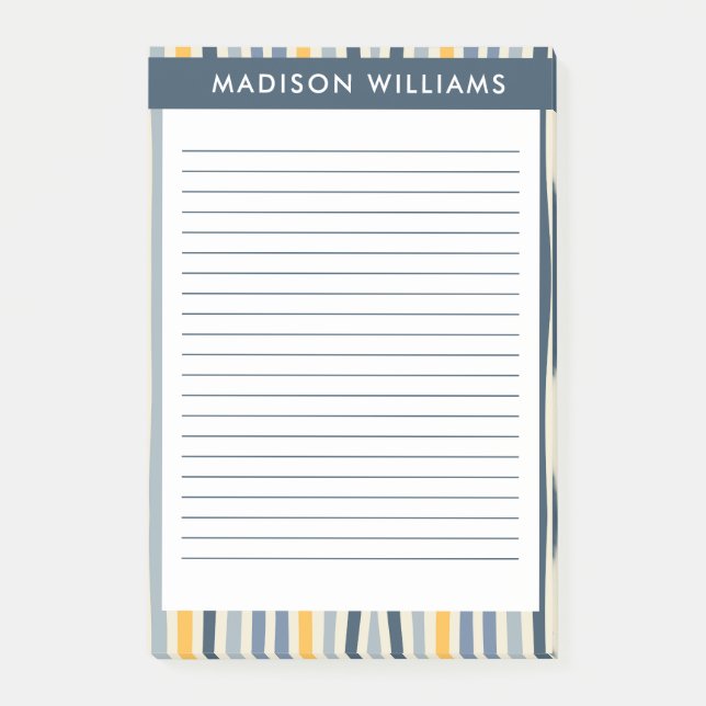 Färgad Linjer anteckningar Post-it Block (Framsida)