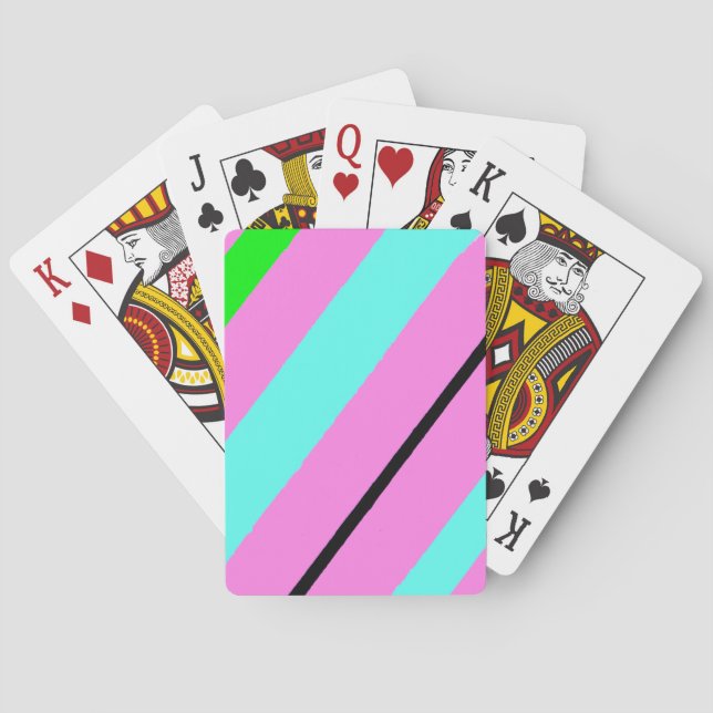 Färgad linjer casinokort (Baksidan)