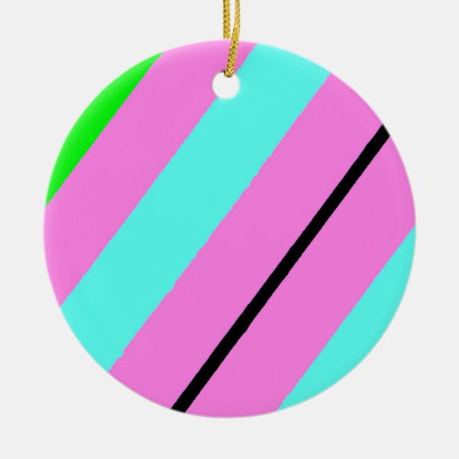 Färgad linjer julgransprydnad keramik (Framsidan)