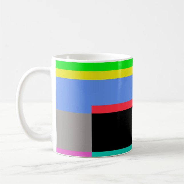 Färgad linjer kaffemugg (Vänster)