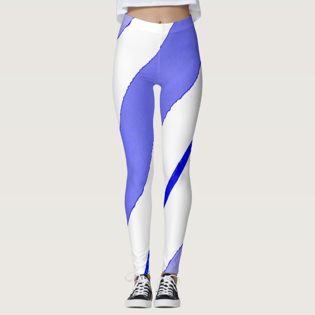 Färgad linjer leggings (Framsida)