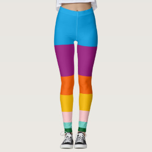 Färgad linjer leggings