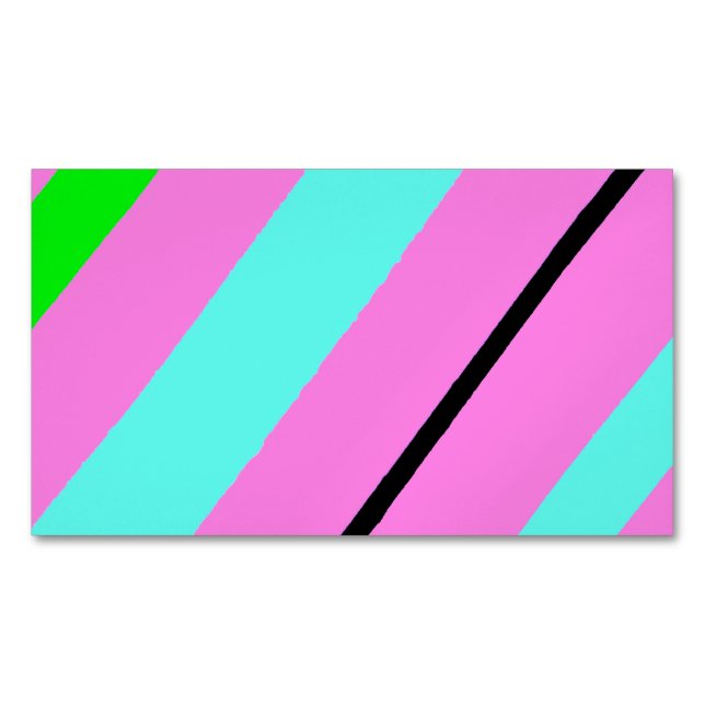 Färgad linjer magnetiska visitkort (Framsida)