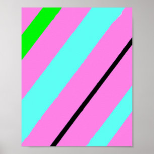 Färgad linjer poster