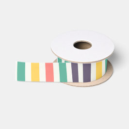 Färgad Linjer Satin Ribbon