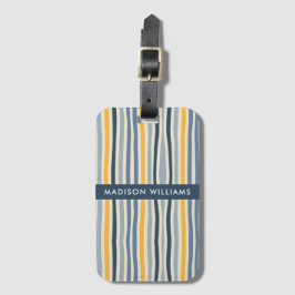 Färgad Linjer Språktaggar Bagagebricka