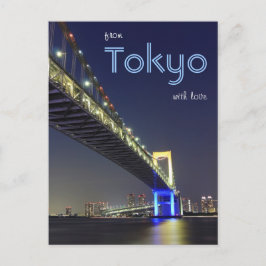 Färgad Ljus om Rainbow Bridge i Tokyo Vykort