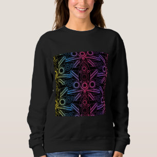 Färgad Lotus Rainbow Black T Shirt