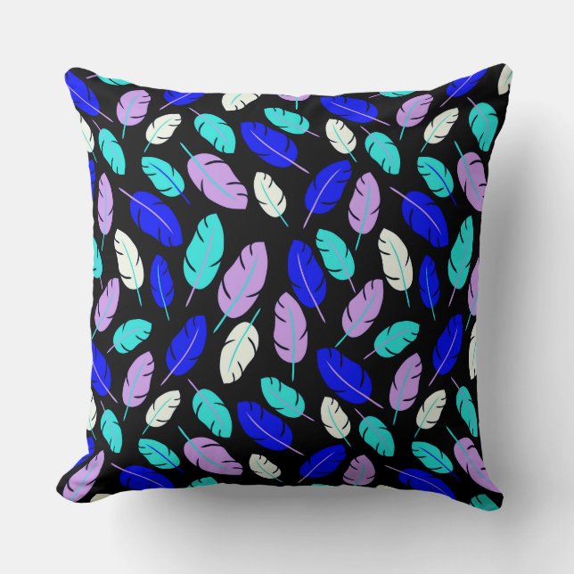 Färgad Löv eller Fjäderfä mönster Dekorativ kudde (Framsida)