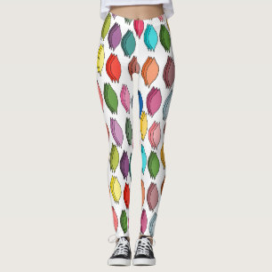 Färgad Löv Leggings