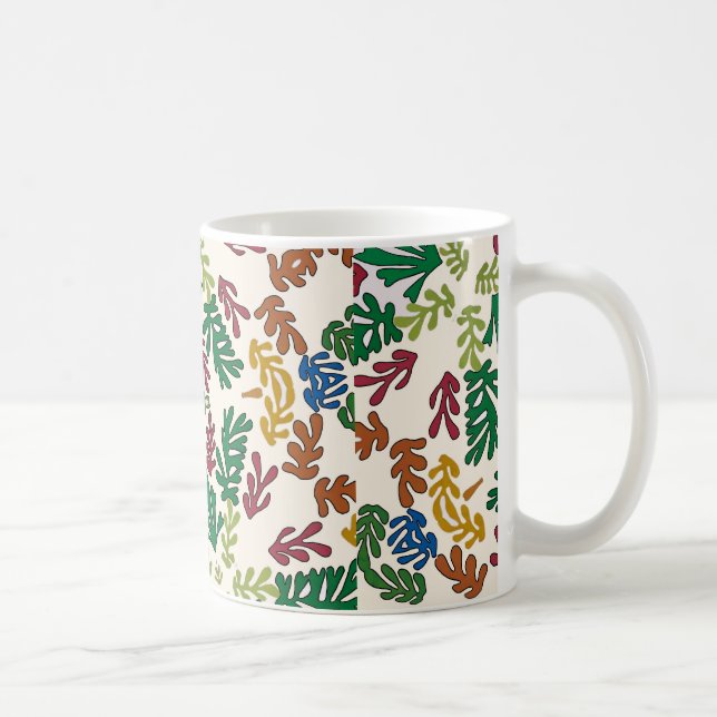 Färgad Lövs, MAtisse Stil Kaffemugg (Höger)
