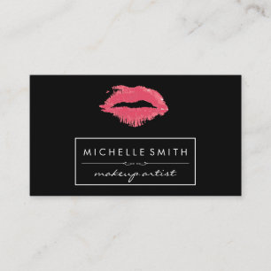 Färgad Makeup Powder Makeup Artist Kiss Visitkort