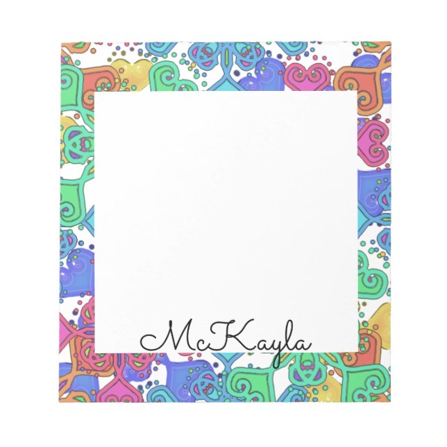 ’Färgad Mandala’ Anteckningsblock (Framsida)