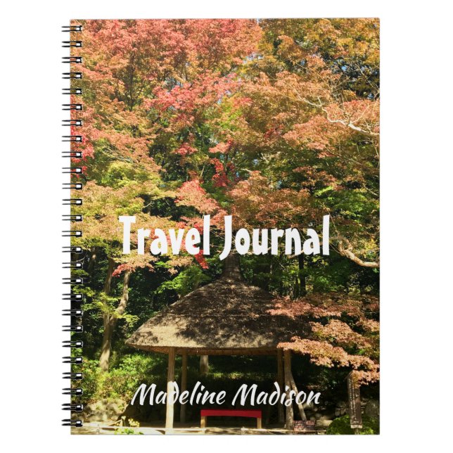 Färgad Maple Träd och Rest House Anteckningsbok (Framsidan)