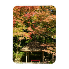 Färgad Maple Träd och Rest House Magnet